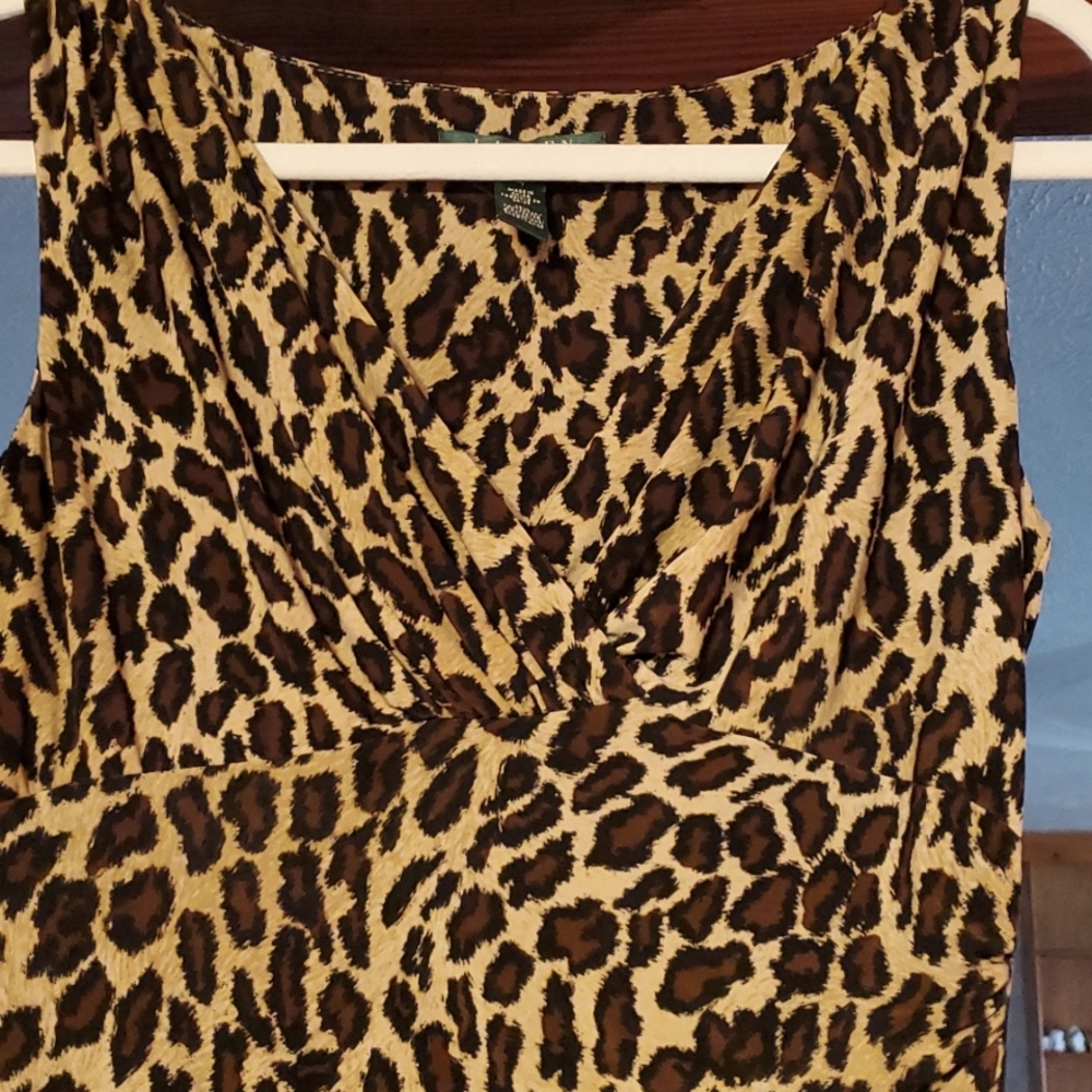 LRL Classic style, amazing details, and alluring animal print in a perfect dress